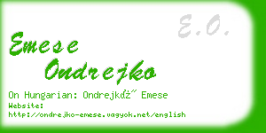 emese ondrejko business card